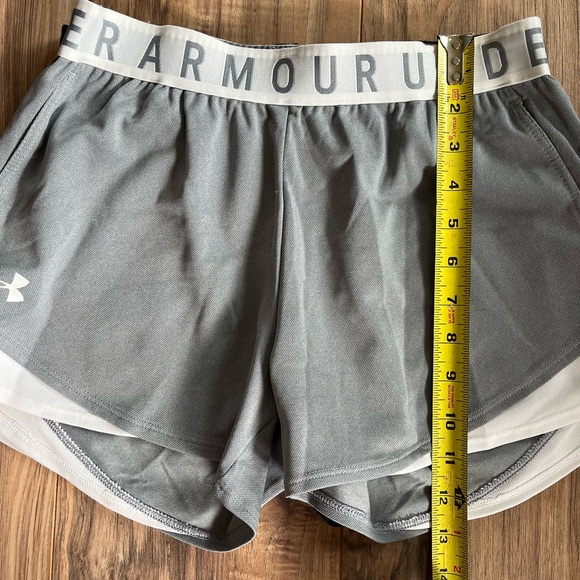 Under Armour Women's Play Up 3.0 3 Inch Short pair of 2 gray & black size xsmall - Picture 3 of 10